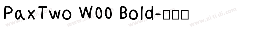 PaxTwo W00 Bold字体转换